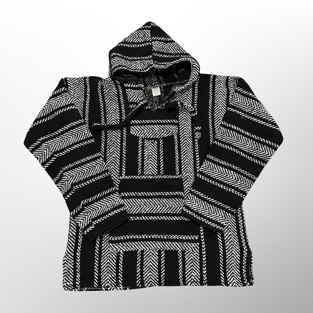 Artesanias Mickey Baja Hoodie Made in Mexico Black/White -  Adult Medium
